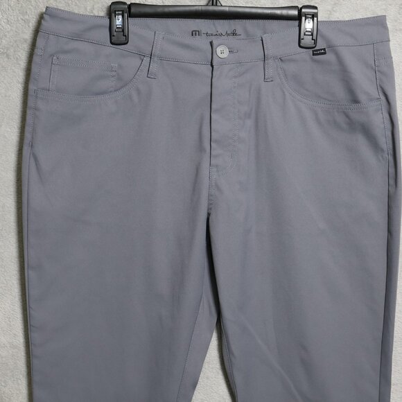 Travis Mathew Pants Mens 38 Gray 5 Pocket Golf Performance Casual Polyester - Picture 2 of 13